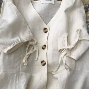 Goodnight macaroon off white vintage blouse